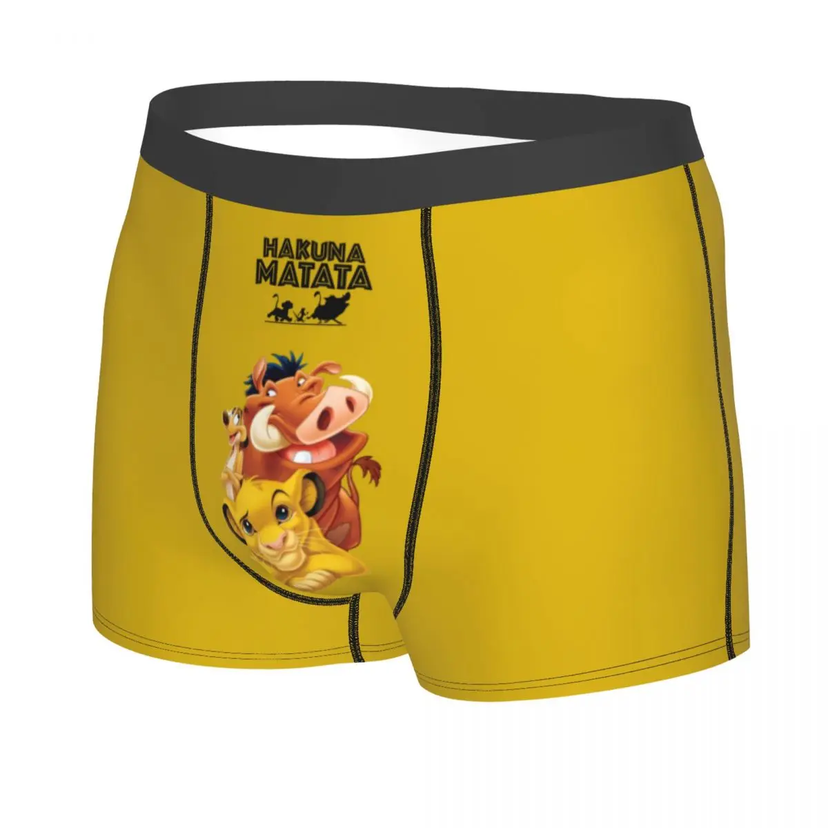 Custom Simba Pumbaa The Lion King Boxers Shorts Mens Hakuna Matata Briefs Underwear Novelty Underpants