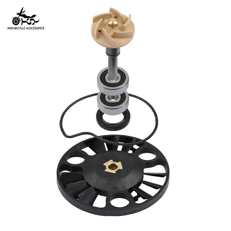 SJ Motorcycle Parts Scooter Water Pump Repair Kit Impeller Shaft Seal Bearing For Piaggio Beverly Rst 125 X8 X9 Evolution 200cc