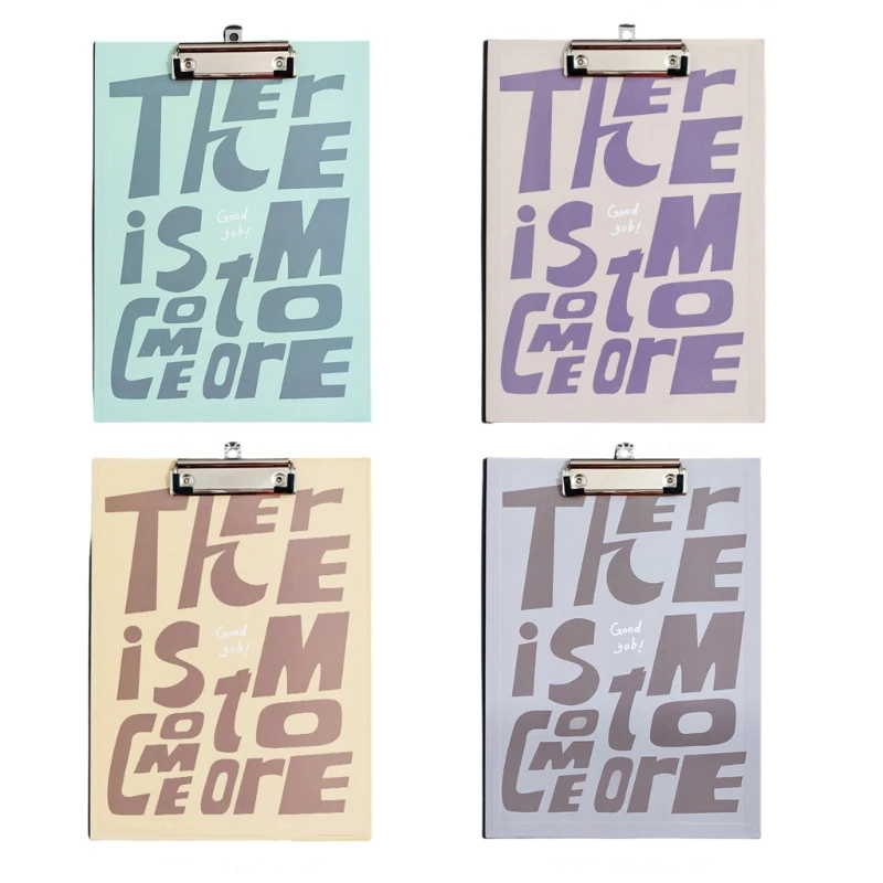 4 Pcs A 4 Size Clip Board Low Profiled Clip Hanging Clipboard Office Clipboards