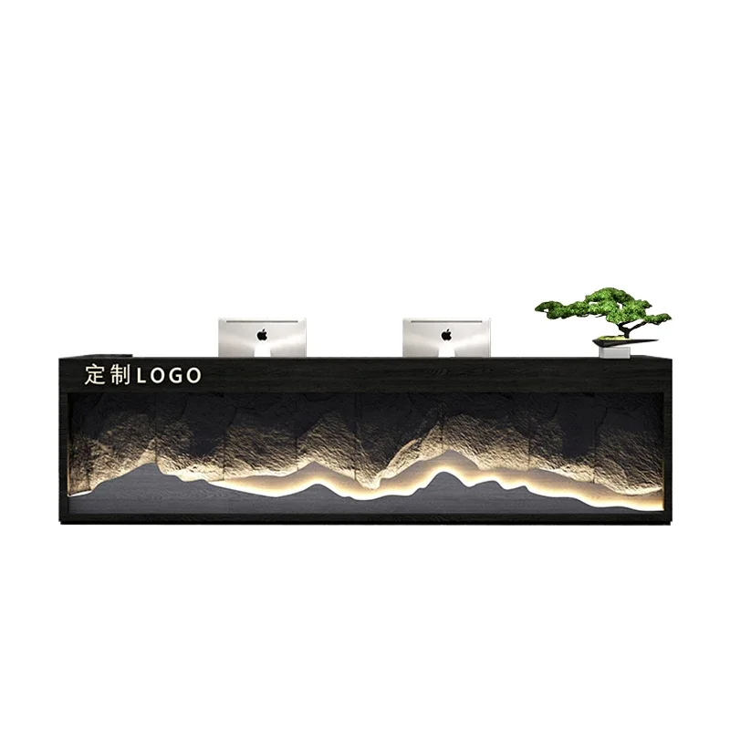 Modern Podium Reception Desk Office Luxury Beauty Salon Advisory Reception Desk Shop Bar Counter Empfangstheke Hotel Furniture