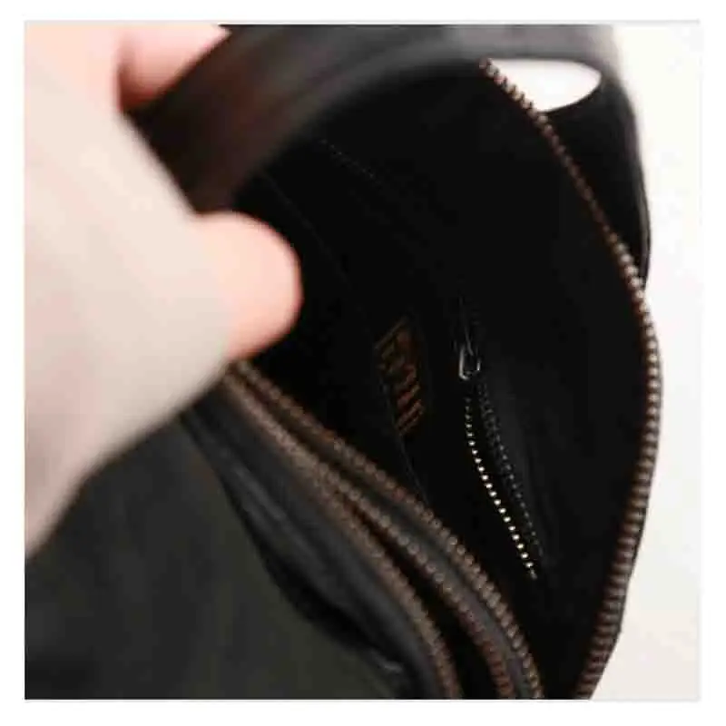 Mini Hand Bag Sheepskin Leather High Quality Clutch Storage Coin Purses Circular Wallet Small Bag