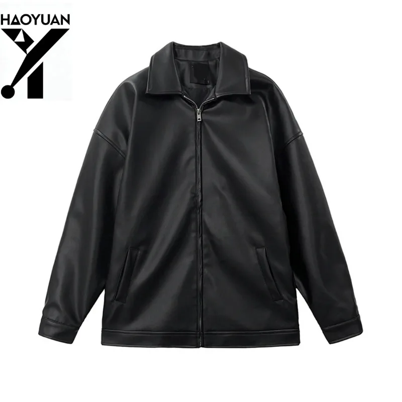 

Men's Leather Jacket Slim Fit Handsome Fashionable Outdoor Hiking Camping Travel Daily Workwear Men's Cycling Leather Jacket