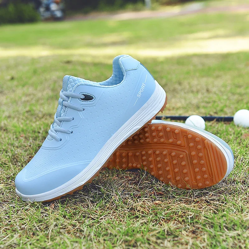 Waterproof Golf Shoes Women Comfortable Golf Sneakers Outdoor Walking Men Golfing Footwear Anti Slip Knob Athletic Golfer Shoes