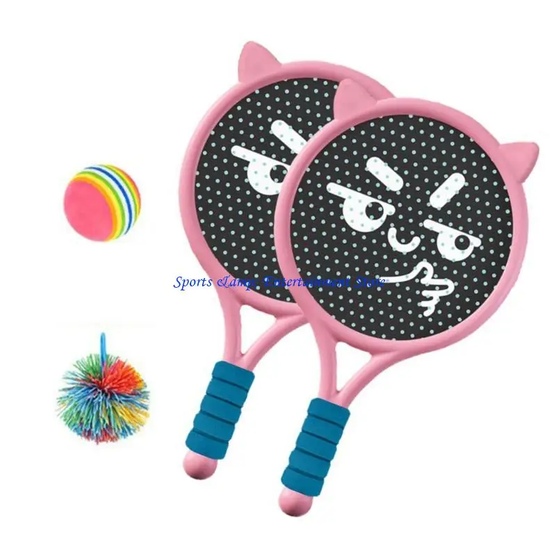 G7NF Badmintonschläger Bälle Kinder Leicht Elastisch Robust Indoor Outdoor Sportspiel Eltern-Kind-Kinder Jungen Mädchen