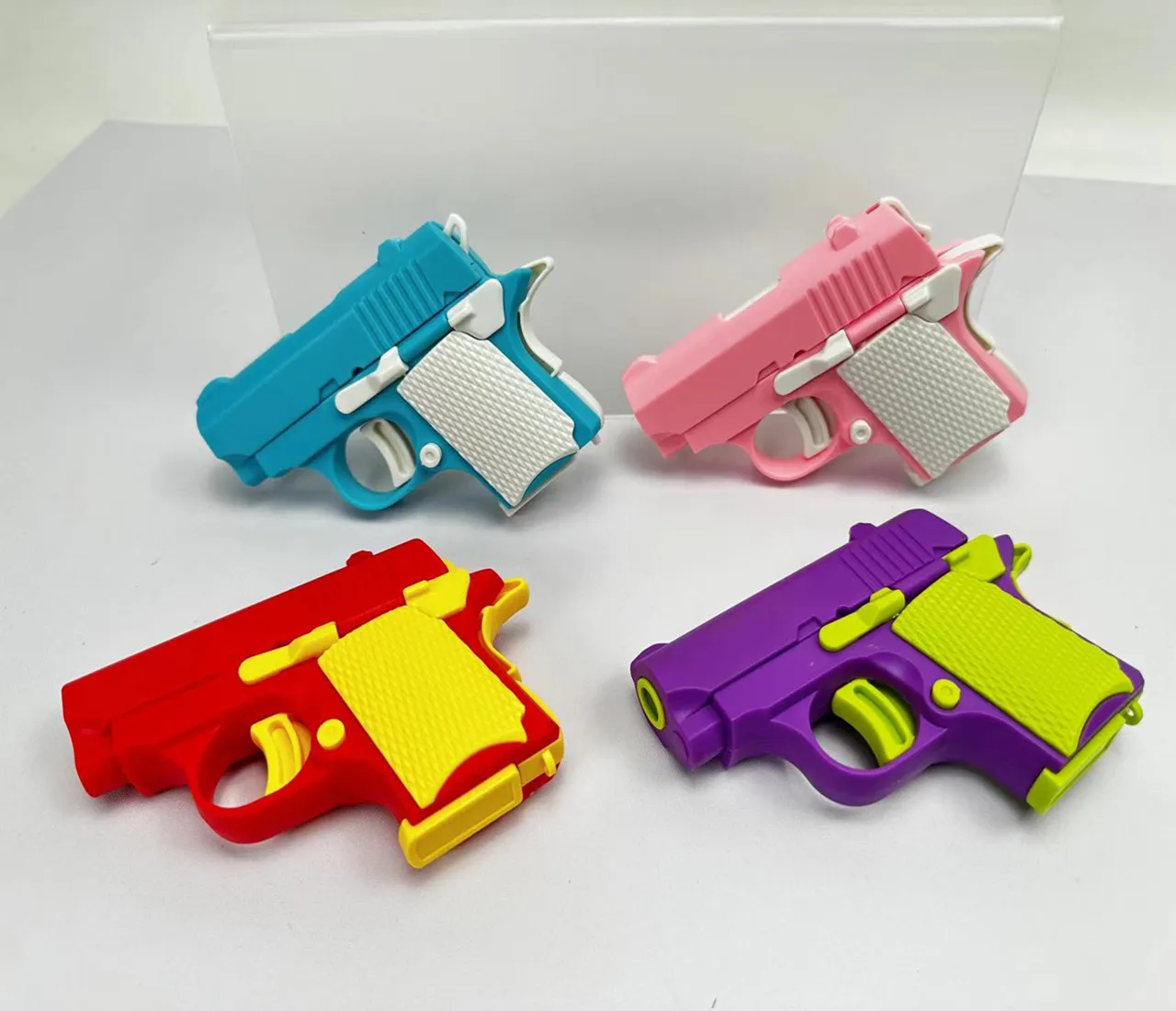 New Arrival Stress Relief ABS Plastic Mini 1911 3D Printed Gravity Fidget Gun Pistol Toy Gift Promotion Toy For Boys Kids