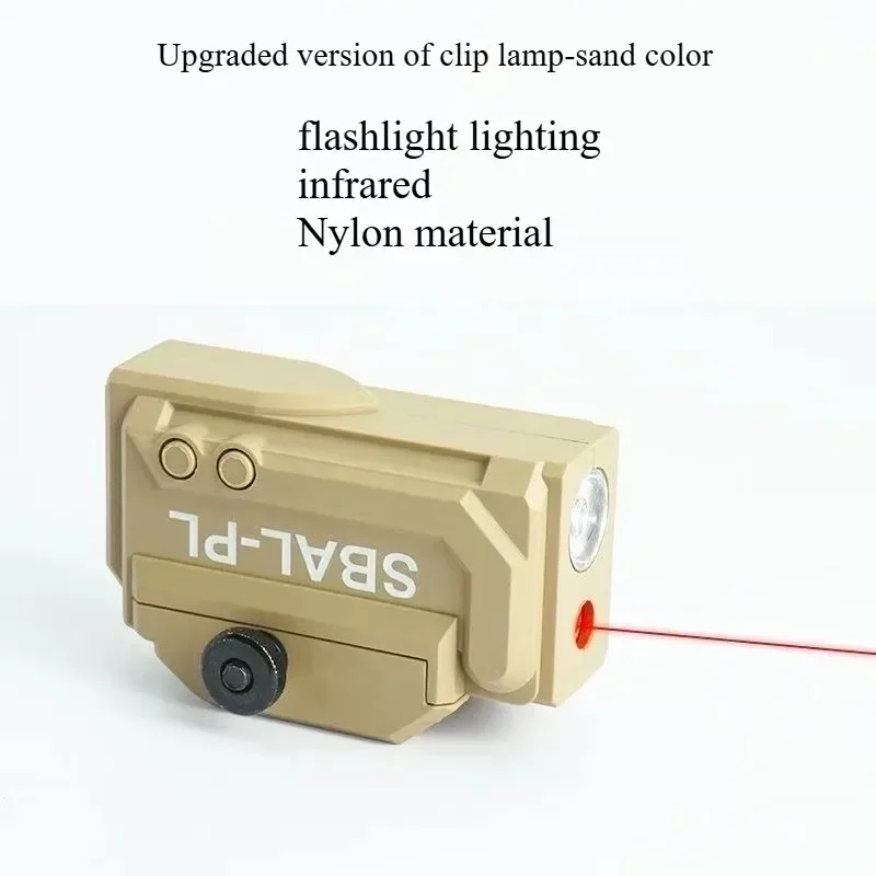 Adjustable Angle Zeroing SBAL-PL Flashlight Nylon Clamp Lamp Red Laser with Metal Button Complete Hobby Model Parts