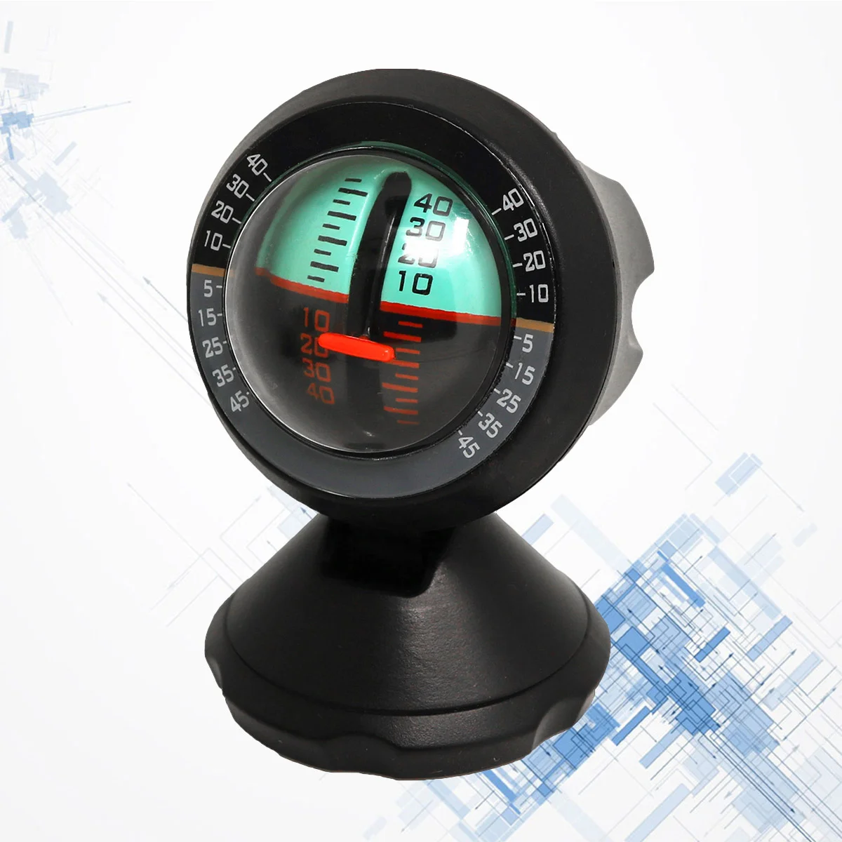 Car Tilt Gauge Indicator Gradient Angle Slope Level Meter Inclinometer Vehicle Level Measure Tool