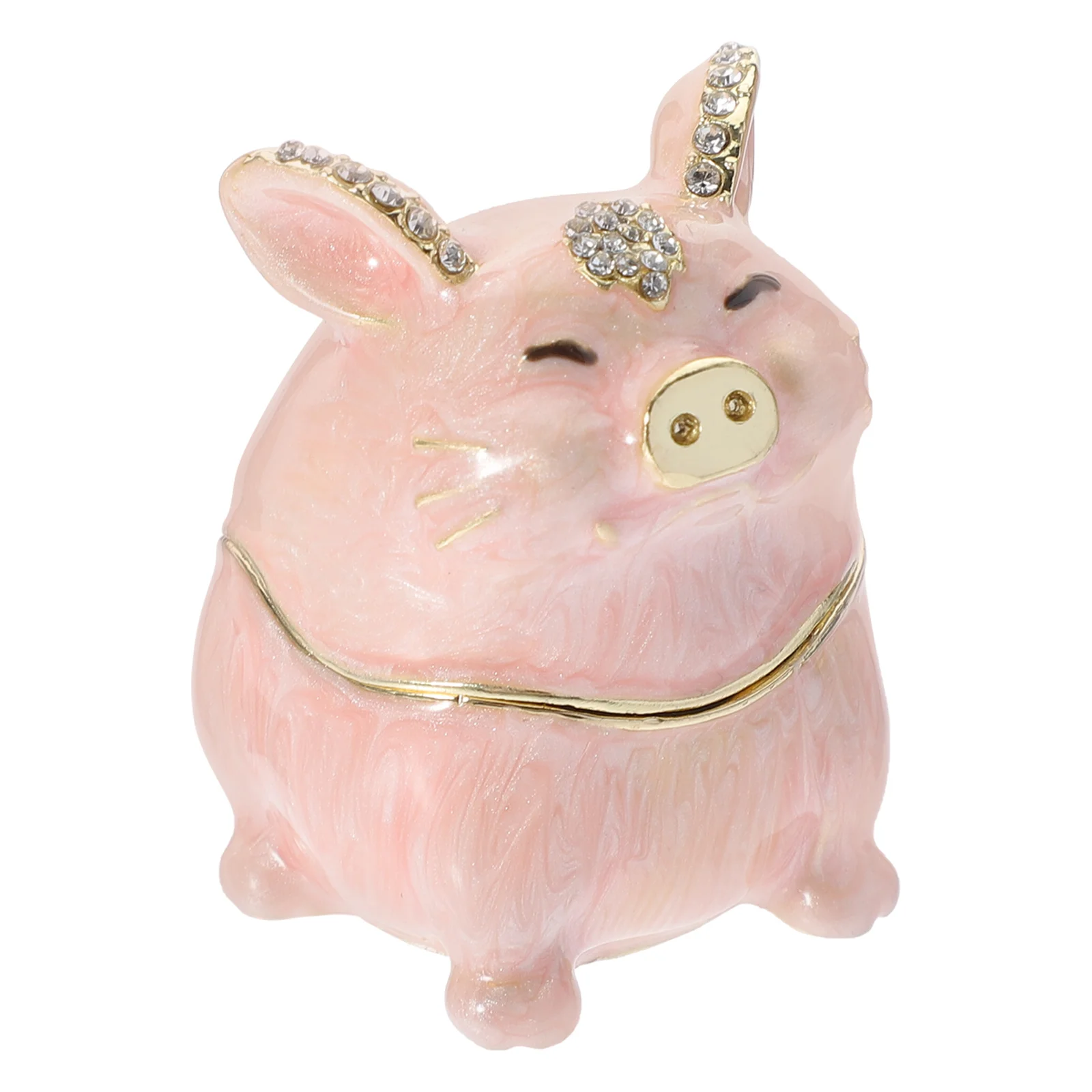 Pig Decorative Jewelry Box Unique Exquisite Gift Box Home Adornment Creative Storage Organizer Pig Decor Case Jewelry Organizer