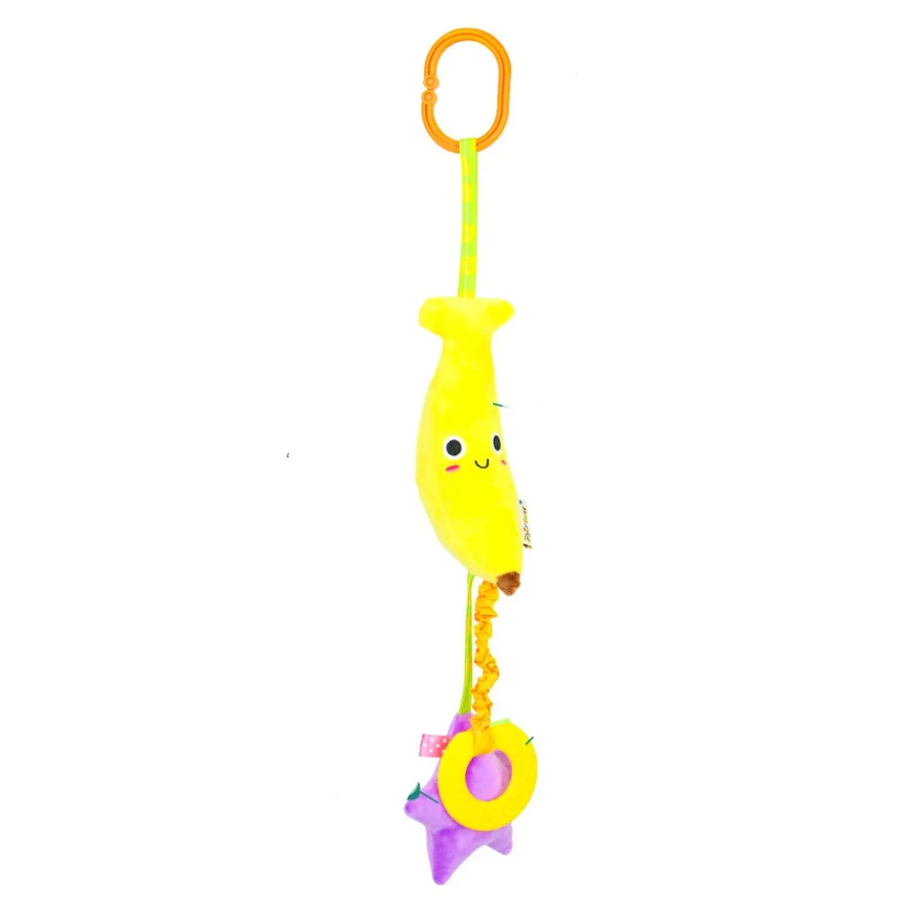 Fruit Baby Stroller Hanging Toy Soft PP Cotton Stroller Bed Hanging Toys Crib Hanging Bell Plush Stuffed