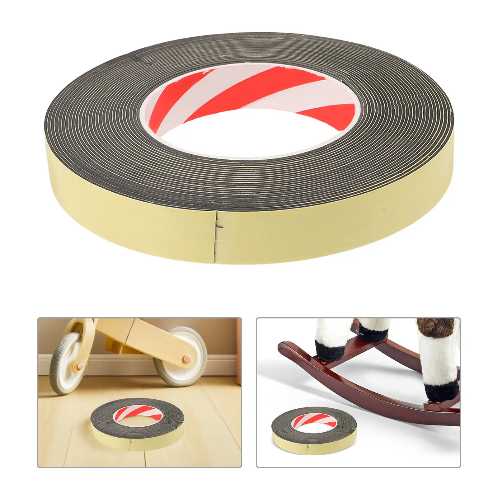 

Rocking Horse Anti-Skid Stickers Self-Adhesive Silent Damper Pads Non-Slip Sponge Grips for Wooden Tile Laminate Floors Nursery
