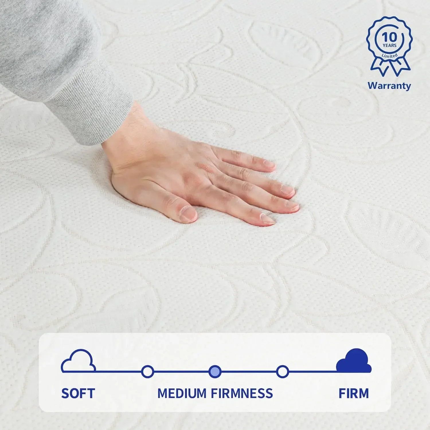 Materasso in Memory Foam Deluxe da 9 pollici, infuso di Gel per Comfort e sollievo dalla pressione, certificato CertiPUR-US