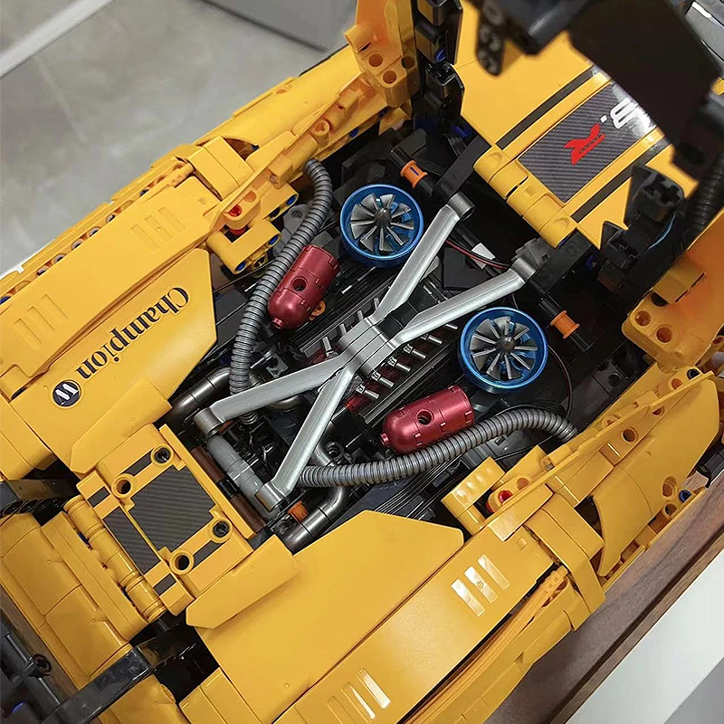 Guly 10622 MOC Technical Vehicle Super Sportcar C8 Model Building Blocks Bricks Diy Puzzle Toy Birthday Gifts For Kids