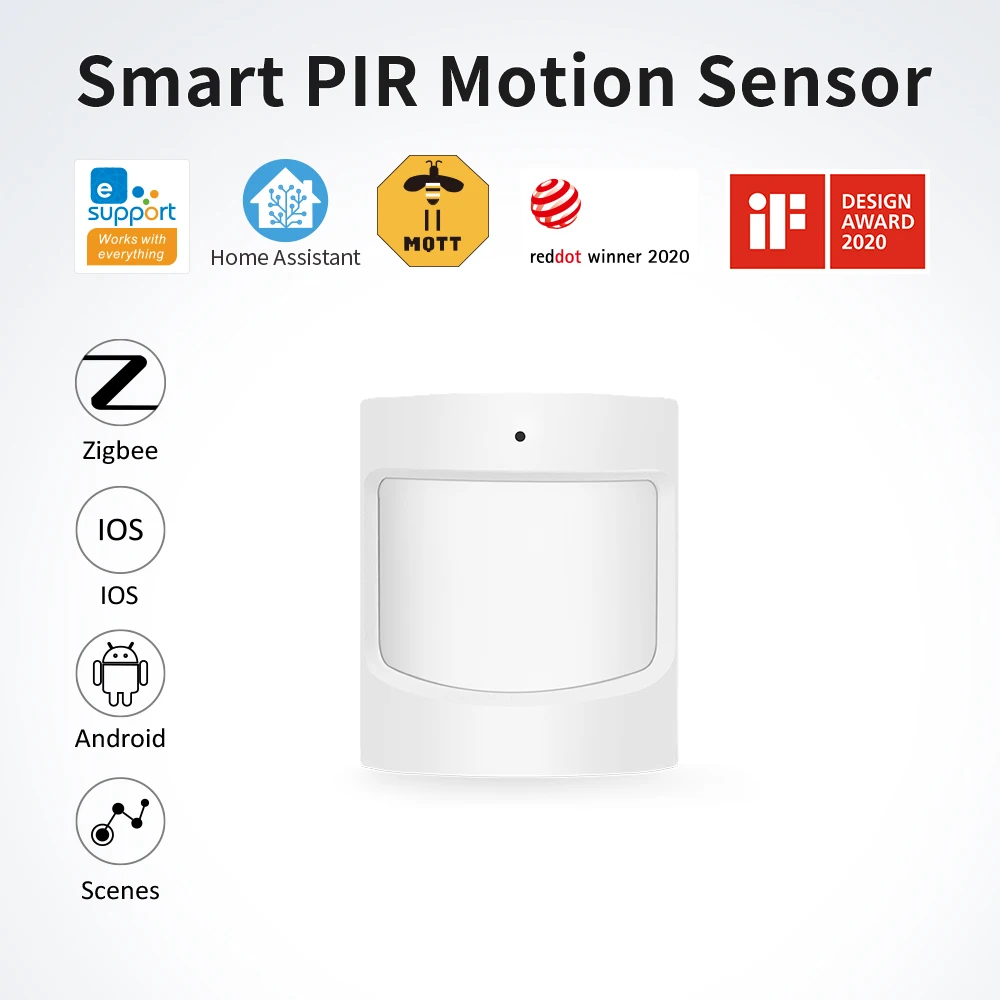 Home Assistant Smart PIR Motion Sensor Detector Home Security Security Burglar Wireless eWeLink ZigBee lighting linkage