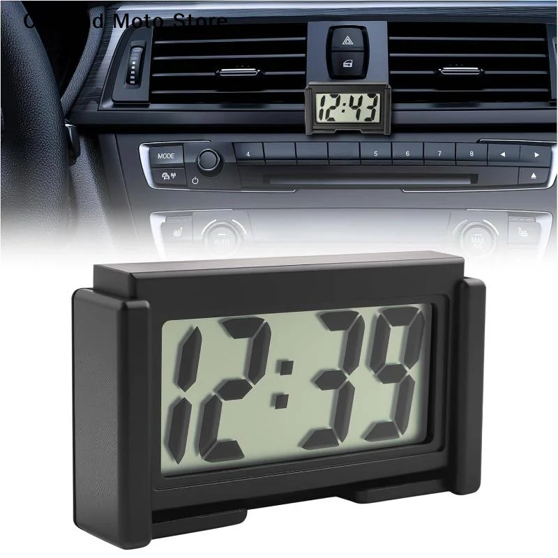 

【CMO】Mini Digital Clock Large Screen Car Dashboard Electronic Clock Self-adhesive Mini Clock Car Clock For Truck Dashboard
