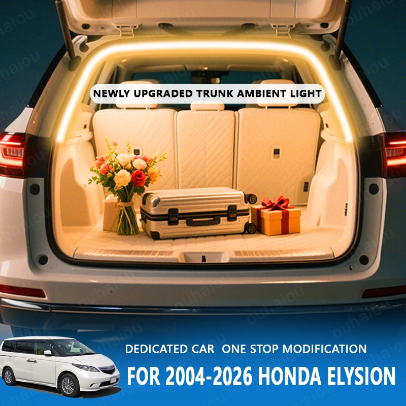 FOR 2004-2026 Honda ELYSION 2016-2026 Honda Pilot trunk modification Atmosphere lights White warm white Rear Trunk LED Light Bar