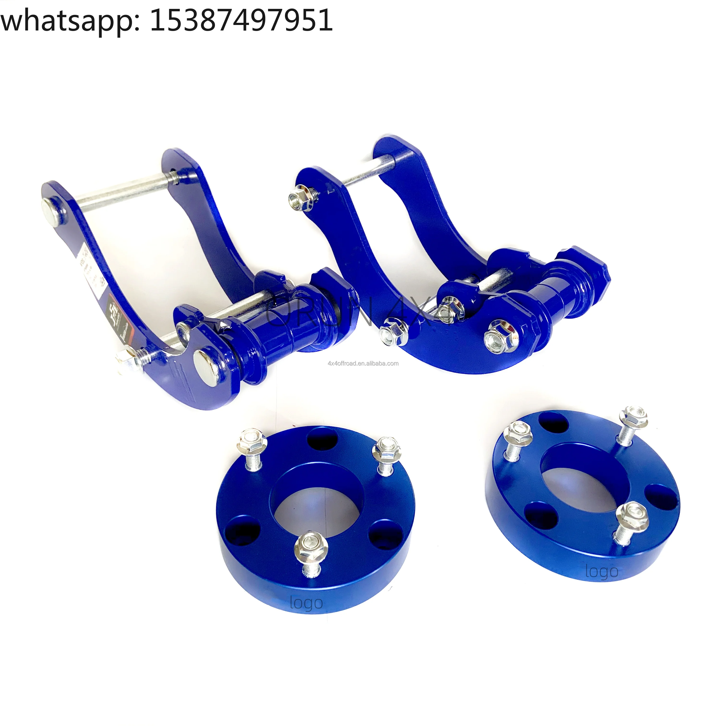 For 4X4 Accessories Front Coil Spring Spacer 32mm and Rear Leaf Spring Extended G-Shackles 2-1/2