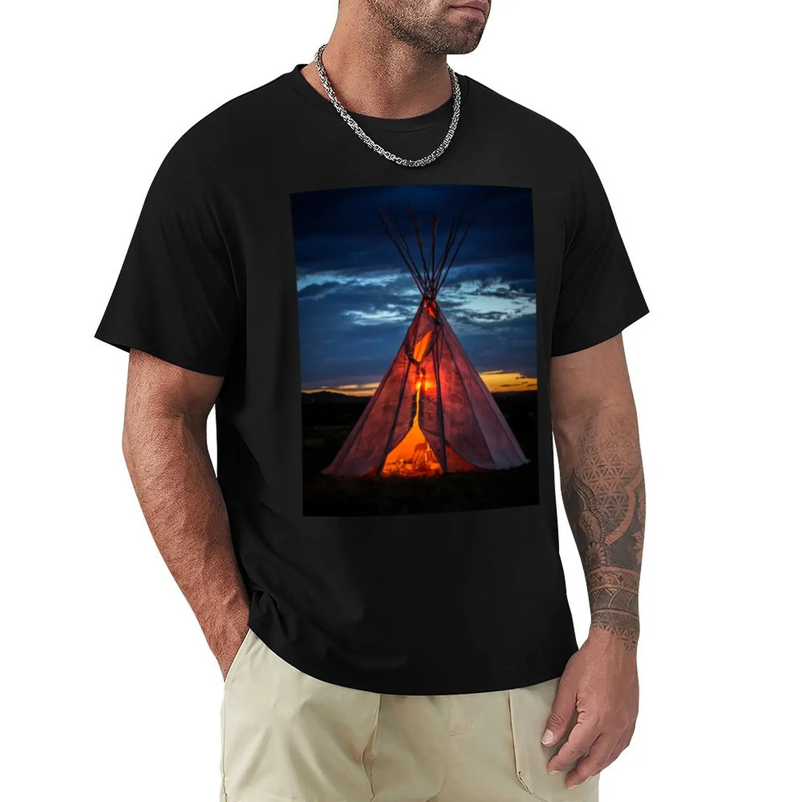

Southwestern Teepee Sunset T-Shirt affliction shirts anime stuff mens t shirts casual stylish