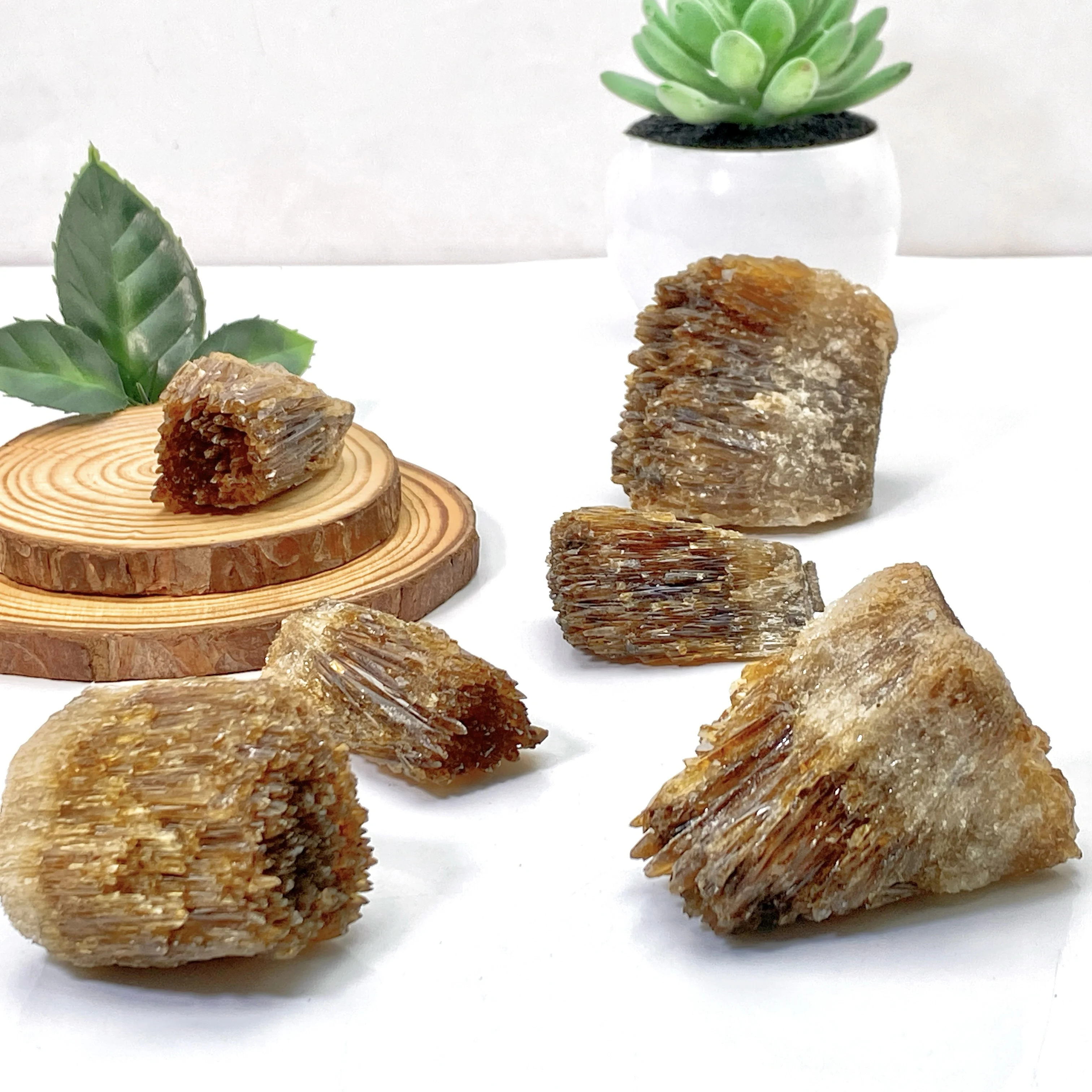 1PC Raw Amber Calcite Cluster-Gorgeous Amber Calcite,Perfect Collection and Gift,Suitable for All kinds of festivals