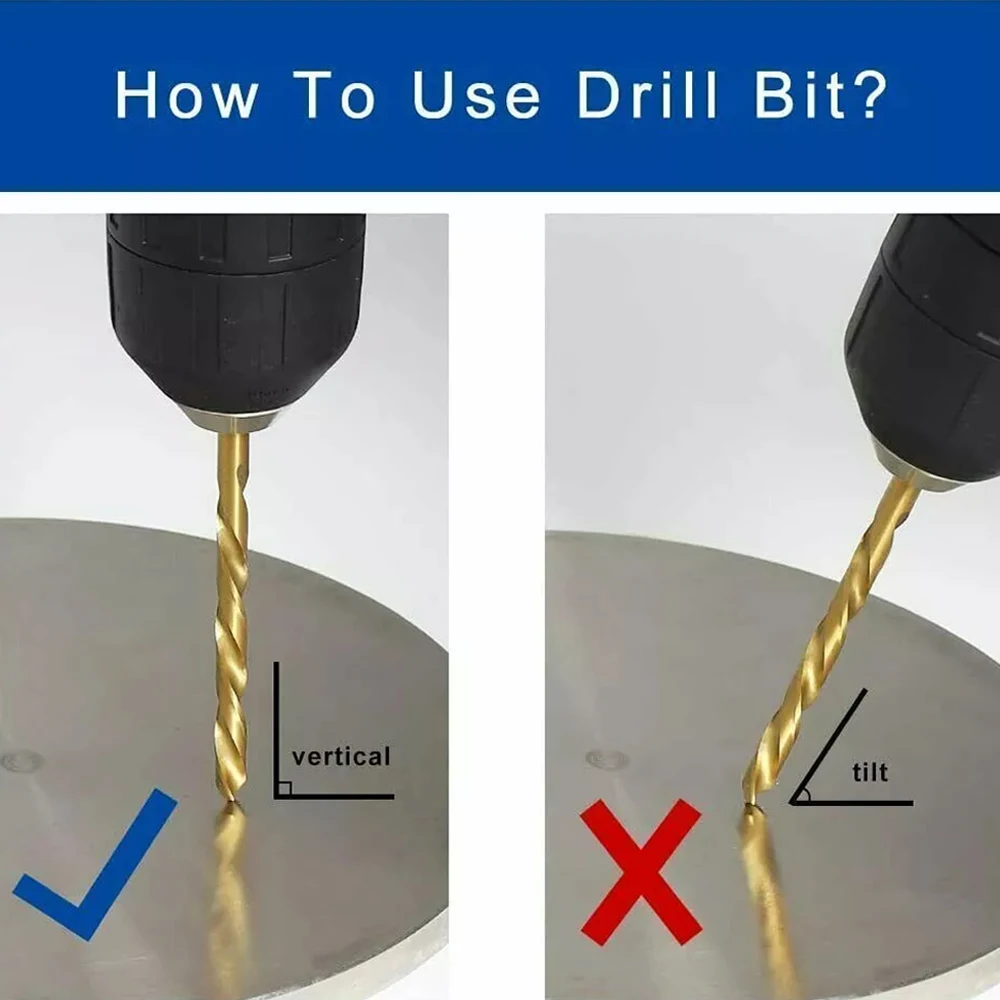 32pcs British system hexagonal handle Titanium plating drill bit electric drill screwdriver hole drilling air screwdriver tool