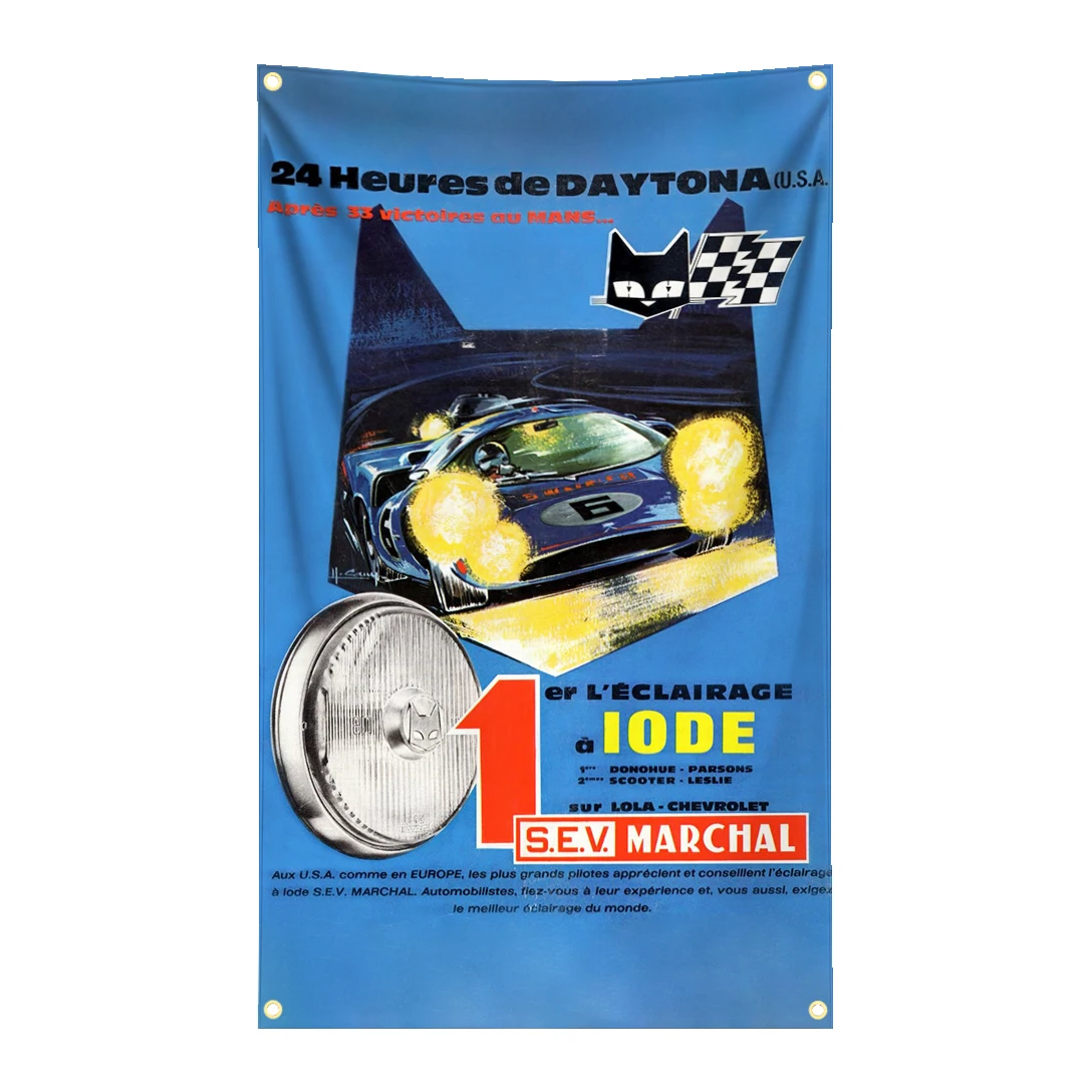 Classic Retro SEV Marchals Poster Flag Tapestry Polyester Digital Printing Banner Garage Wall Art Out Door Decoration