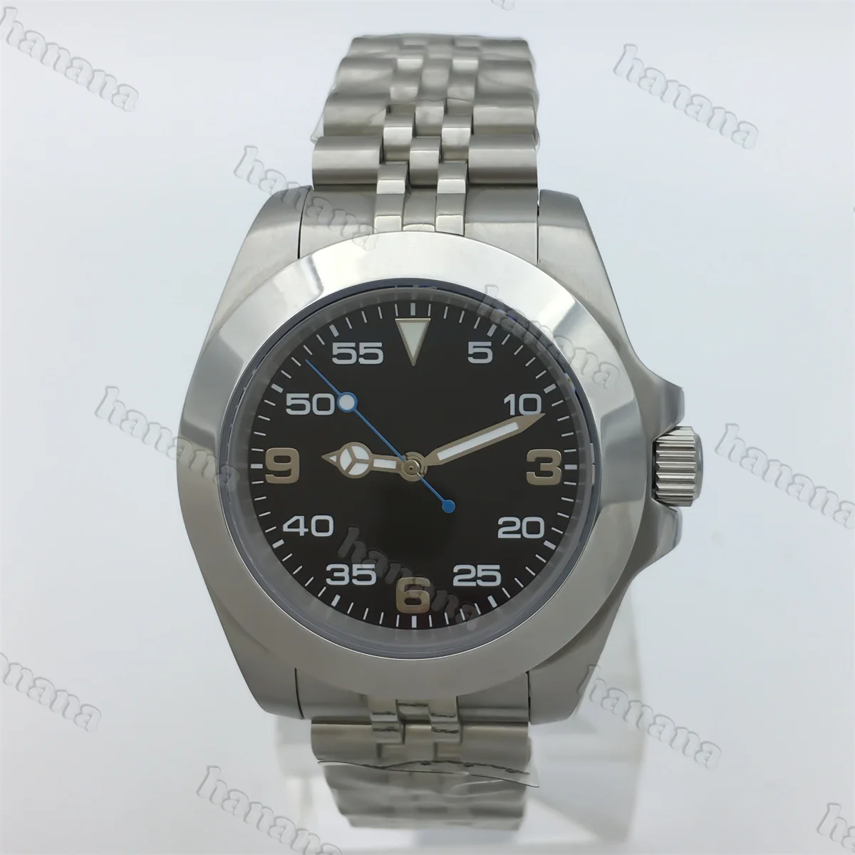 BLIGER 40 ミリメートル NH35A メンズダイビング防水自動時計 PT5000 ムーブメントサファイアガラスステンレススチールブレスレット