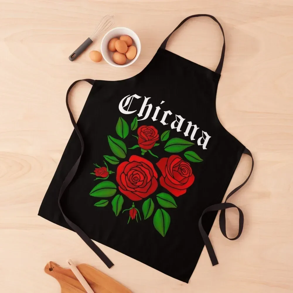 

Chicana Mexican American Pride Apron Camping Trim Cloth carpenter Kitchen Front Apron