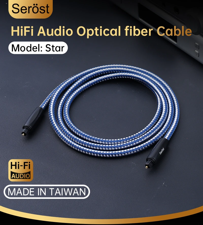 Serost HiFi 5.1-Kanal S/PDIF TOSLINK Digitales Optisches Audio-Kabel für Verstärker Blu-ray-Player Lautsprecher - DTS Dolby – Detail 1