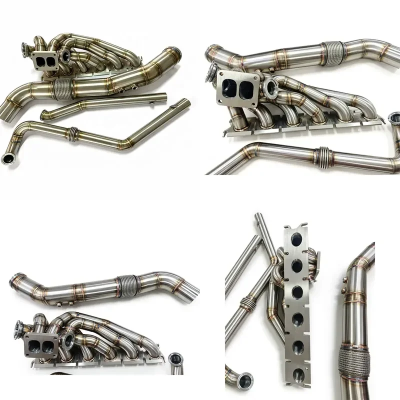 High Flow T4 Turbocharger Manifold Exhaust Front Pipe for BMW M240 M340 M440 Gen2 B58 G Series Chassis Performance Upgrade