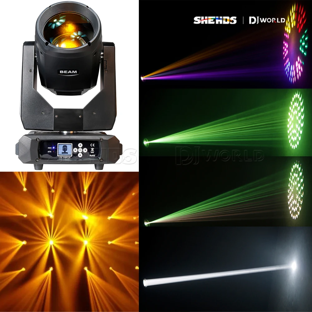 Moving Head 17R Lights, 350W, várias cores, DMX512 Control para DJ, Disco, Casamento, Boate, Novo