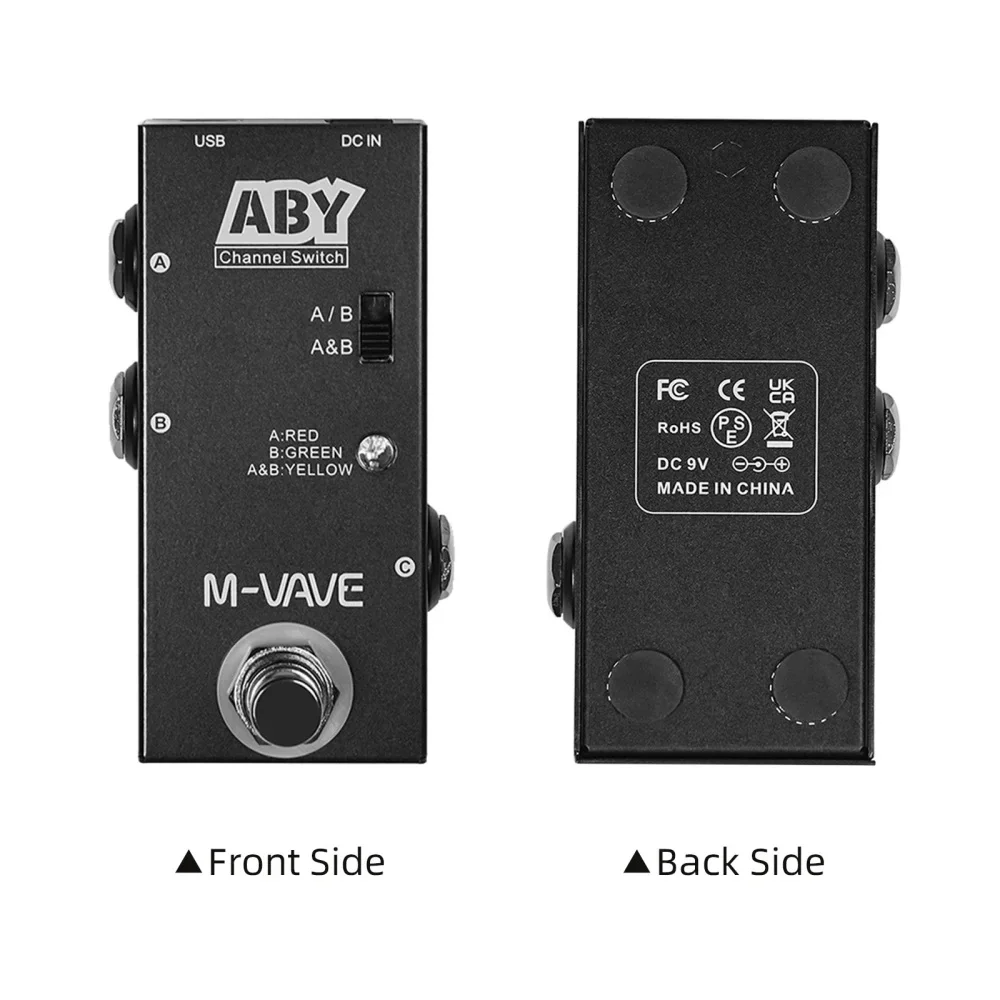 

M-VAVE ABY Line Selector AB Switch Guitar Effect Pedal True Bypass Guitar Bass AB Box-ABY Channel Switch Mini Pedal Accessories