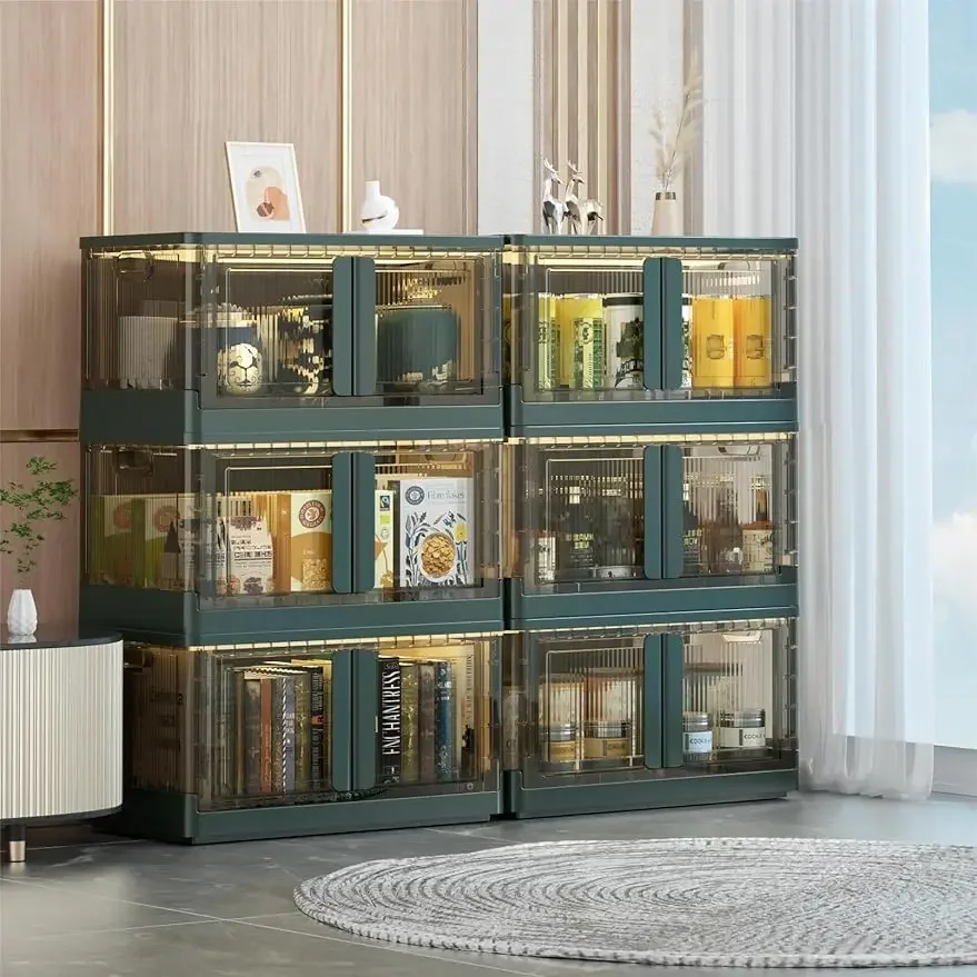 

6 шт./упаковка, складные контейнеры с крышками, 8,4 галлонов