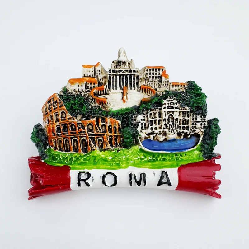 

Resin Italian Roman Creative Refrigerator Sticker Creative Tourist Souvenir Magnetic Tape Crafts Gift