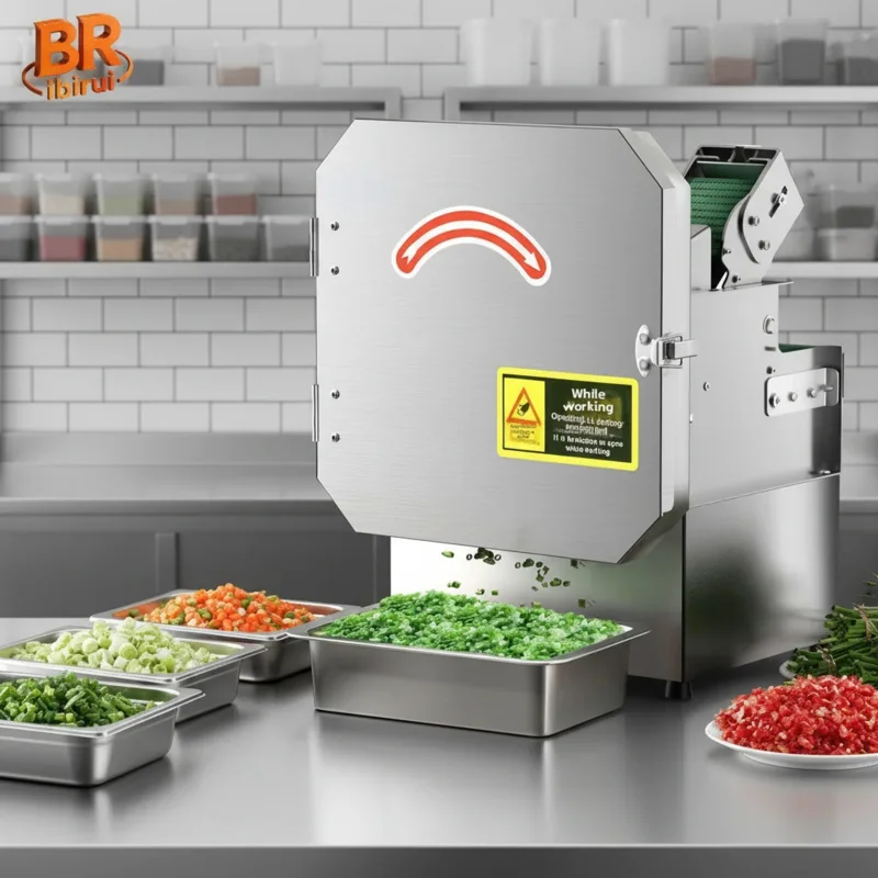 Commercial High-Speed Automatic All-In-One Fruit Vegetable Cutter Birui Potato Ginger Stainless Steel 220V Motor Restaurant