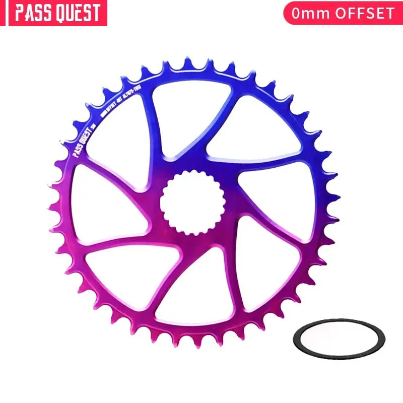 

PASS QUEST 0mm offset Direct Mount Crank, Narrow Wide Chainring, Colorful, ROUND M6100, M7100, M8100, M9100