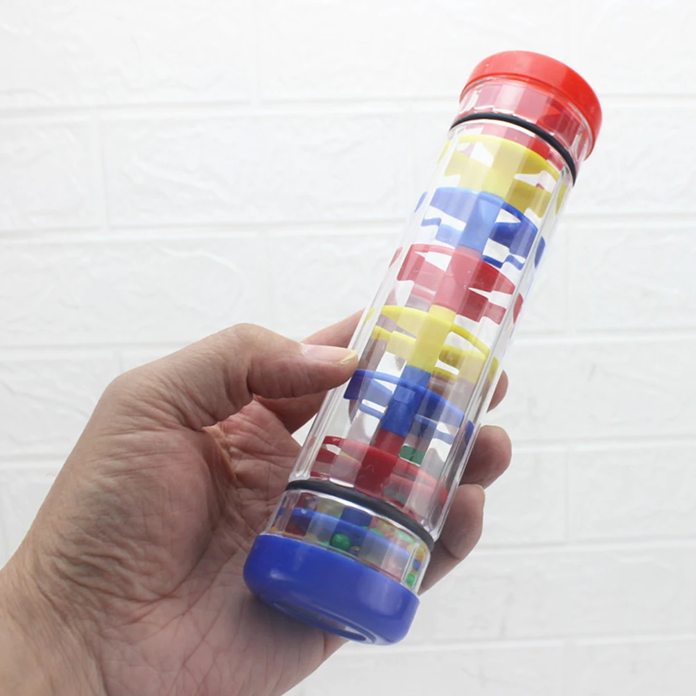 

2Pcs Rain Sound Tube Plastic Rain Stick for Music Learning Early Education Sound Maker Cognitive Development Plaything