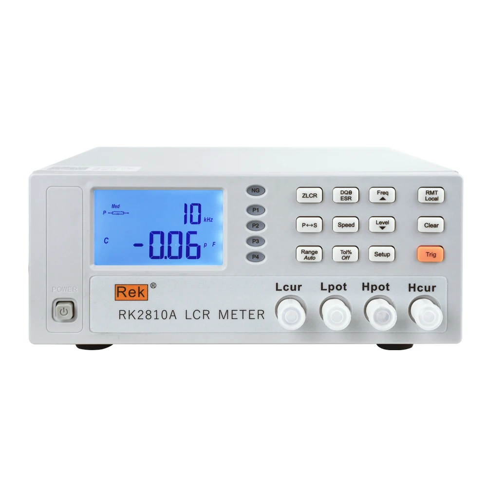 

Rek RK2810A Digital Bridge Frequency 100HZ-10KHz Accuracy 0.2% Large Character LCD Display LCR Measurement Universal Meter