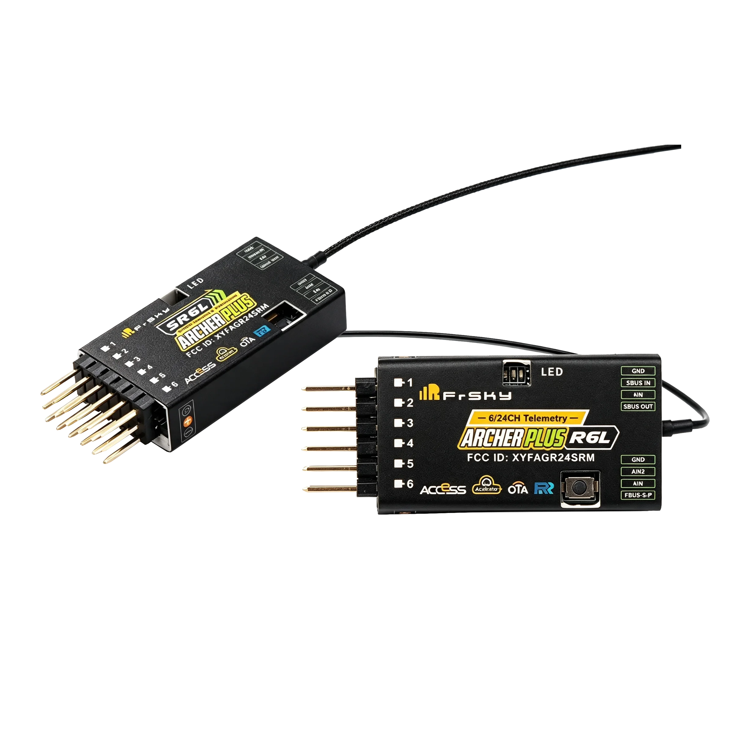 FrSky Archer Plus R6L / SR6L Receiver 2.4GHz 6 Channels Suitable for Fixed Wing RC Airplane