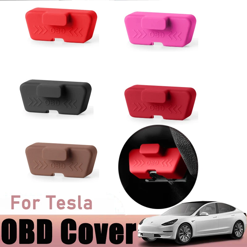 

Силиконовый чехол OBD, водонепроницаемая противообрастающая крышка порта, замок OBD-порта, защита от кражи, защитное устройство безопасности автомобиля для Tesla