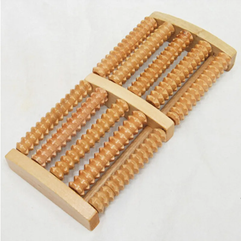 

5 Raw Wooden Foot Massager Roller Reflexology for Stress Fitness Health Care Feet Massager Colorful Massage Roller Pain Relief