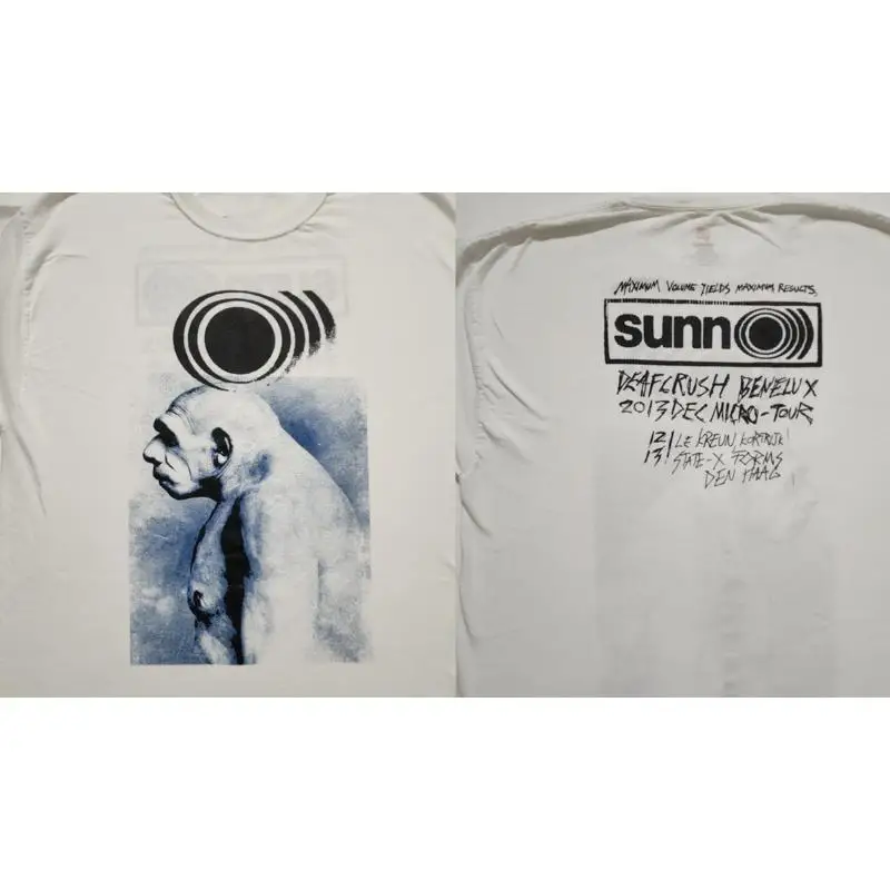 Sunn O 'Deafcrush Benelux 2013 diciembre Micro Tour camiseta algodón El716