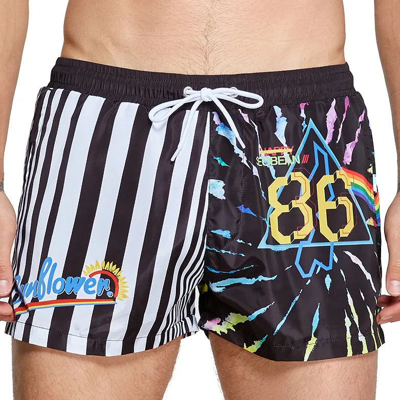 

Printed Beach Board Shorts for Men Leisure Pocket Sports Boxer Shorts Teenager Quick Drying Summer Seaside Beachwear HomeWear