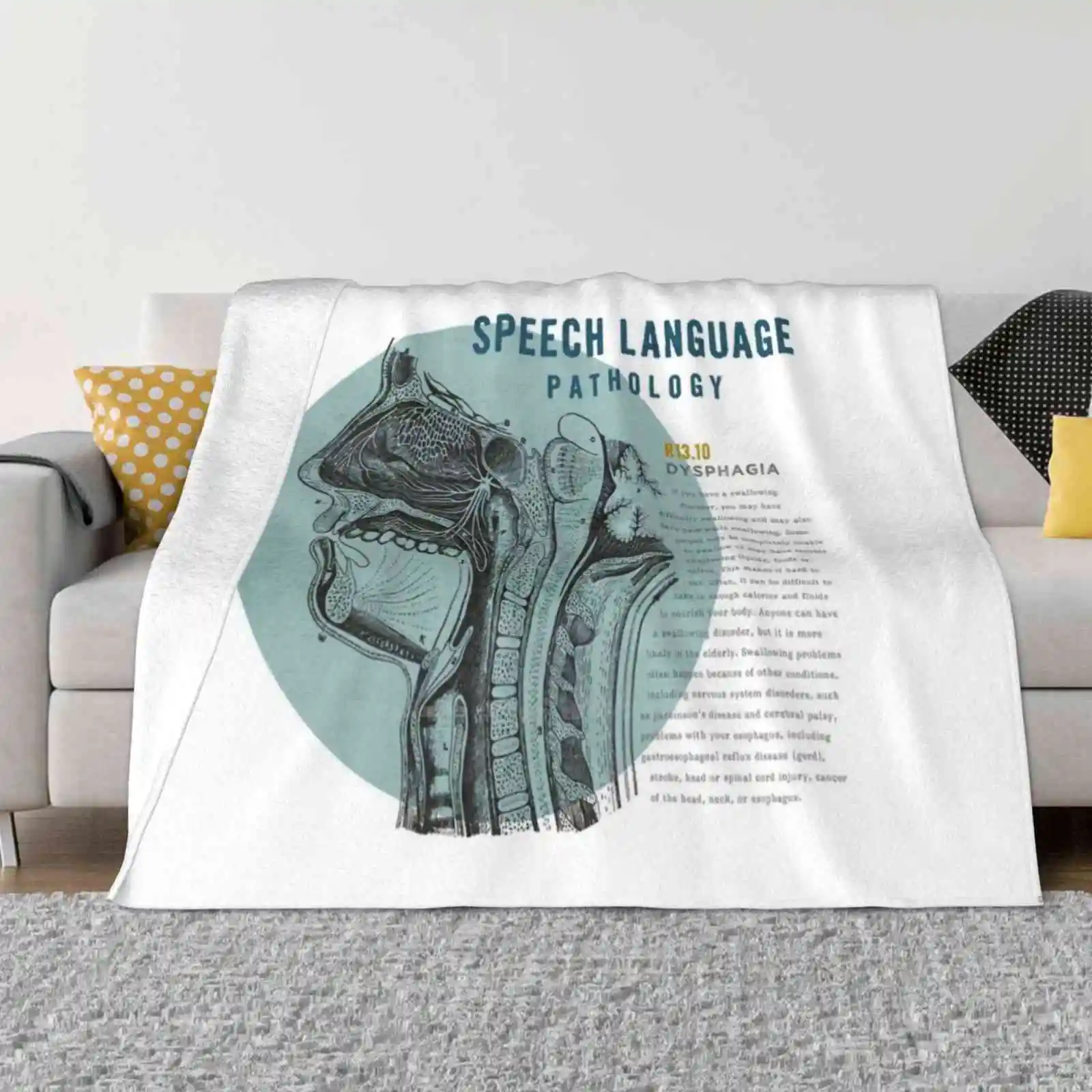 Slp Dysphagia Creative Design Light Thin Soft Flannel Blanket Slp Speech Language Pathology Swallowing Cognition Speech Therapy