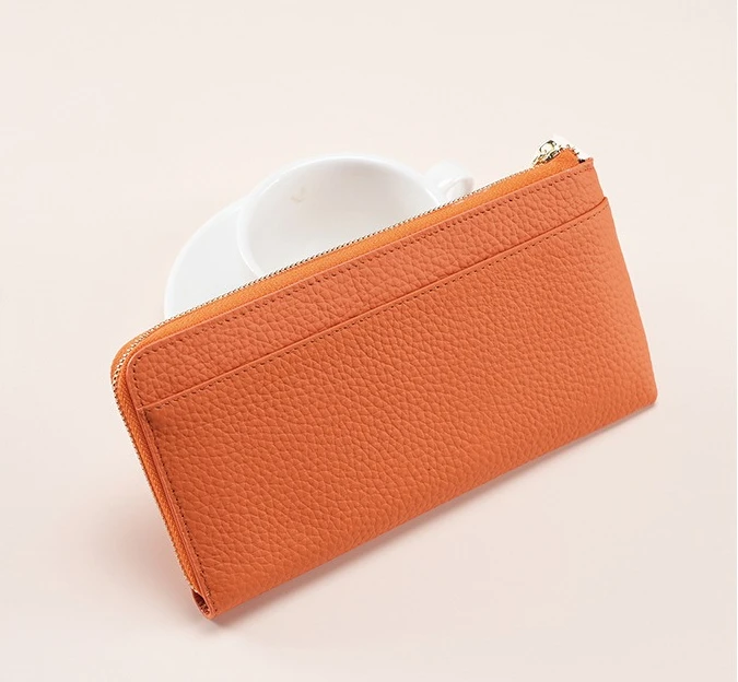 Fashion Zippered Long Wallet with Multiple Card Slots, Horizontal Style Card Holder, Large Capacity, Simple Design, Small Purse