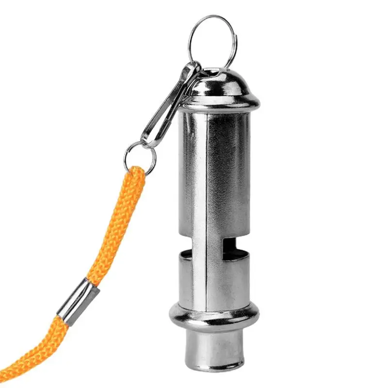 

Loud Whistle Gym Whistle Stainless Steel Metal Loud & Crisp Sound With Lanyard For Coaches Referee Dogs Training & Sports