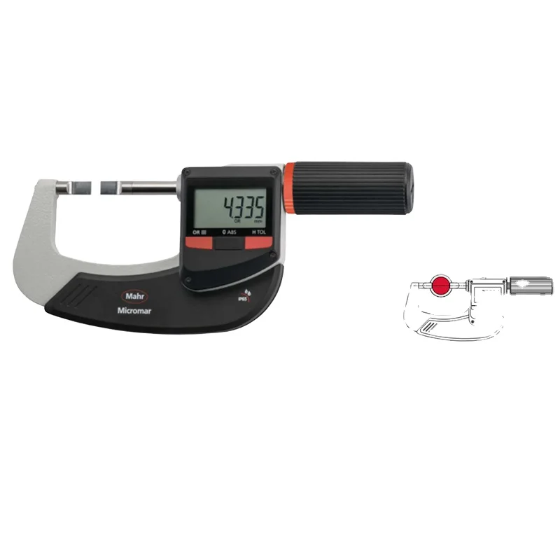 2025 Mahr Micromar 40EWRi-S/40EWR-S with blade-type measuring surfaces for measuring recesses, grooves digital micrometer