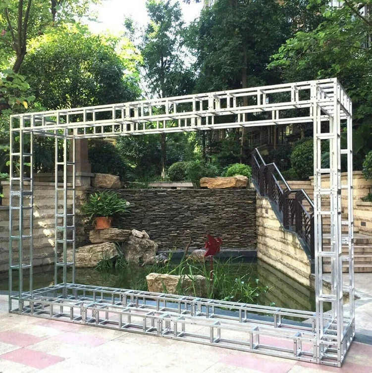 Iron Square Segments Truss Tower, Stage Club, DJ Lighting Frame, Perform Show Supports, 3Pcs/set