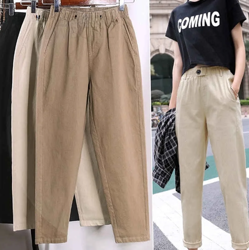 

Женские облегающие шаровары, прямые брюки Street Sle l с талией, полиэстер, осенние повседневные брюки Faion