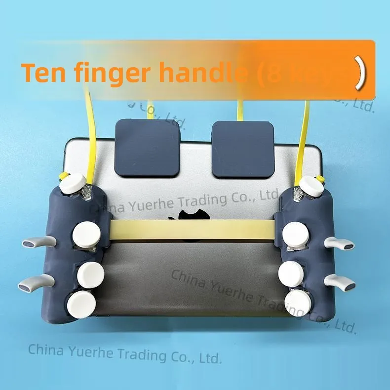 

Планшет iPad, кнопка непрерывного геймпада, шесть пальцев, восемь пальцев, десять пальцев, контроллер летающей рыбы V8