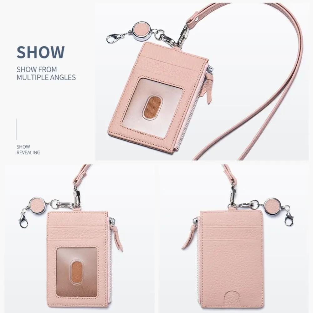 Sangle de cou Portable porte-carte cou suspendu avec lanière étui pour carte d'identité léger organisateur de carte bancaire bobine sangle porte-Badge