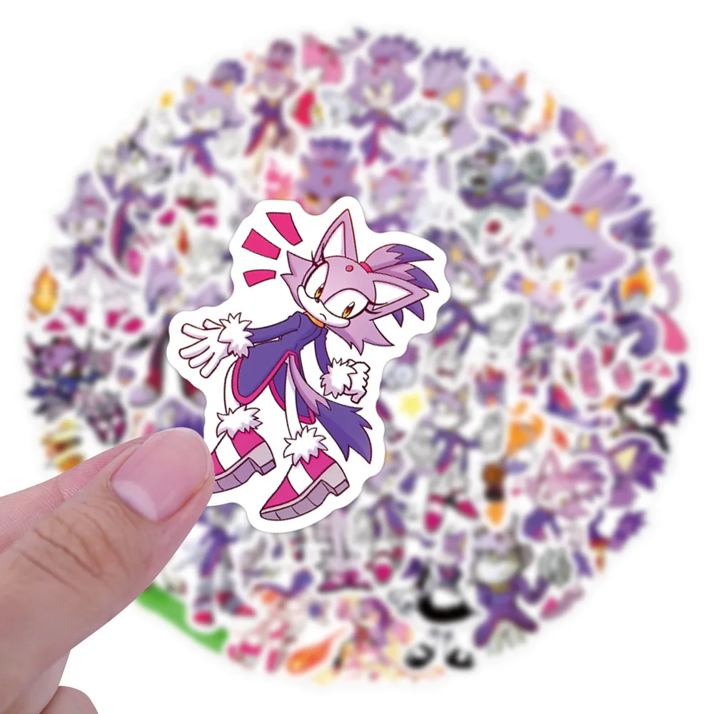 55 pçs dos desenhos animados blaze adesivos engraçado ouriço decalques crianças brinquedo diy decoração portátil guitarra telefone geladeira mala carro graffiti presente